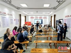 国左翼党青年代表团正在望城团山湖村